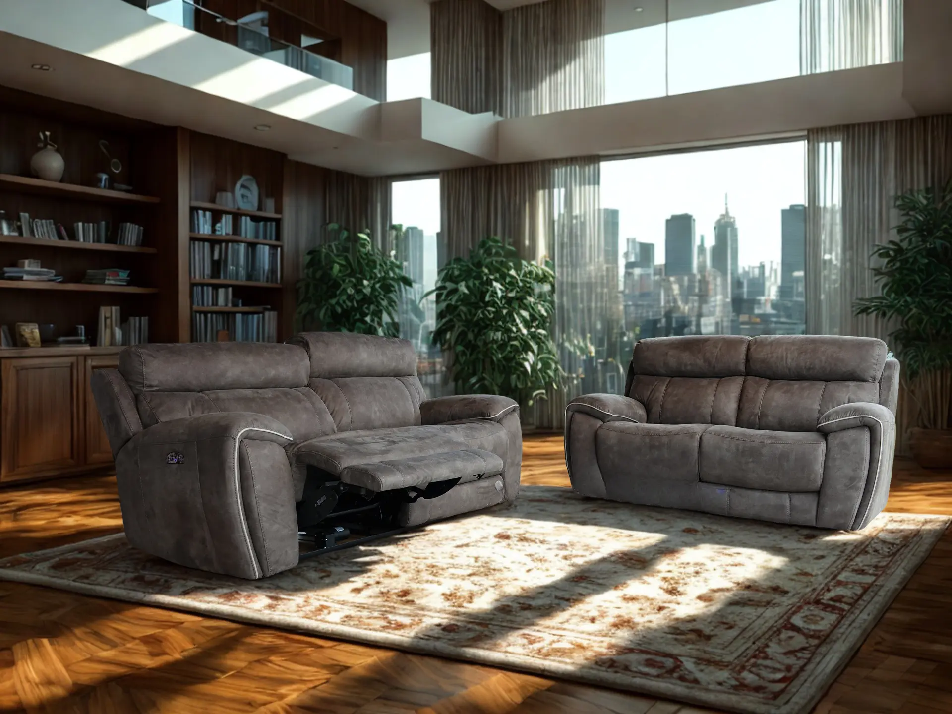 Salon-3+2-relax-en-tissu- DOUGLAS-