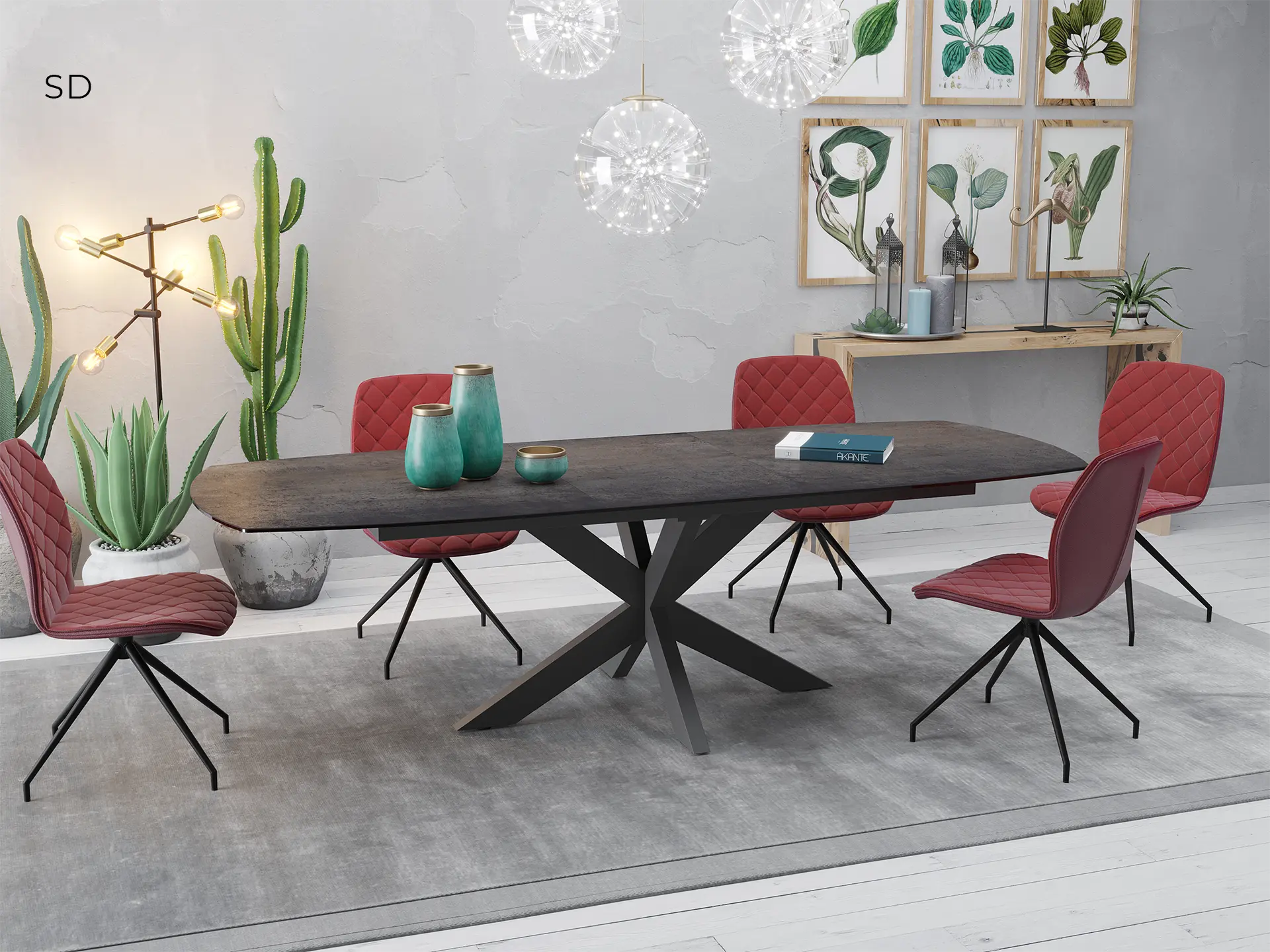 Table extensible en céramique phoenix