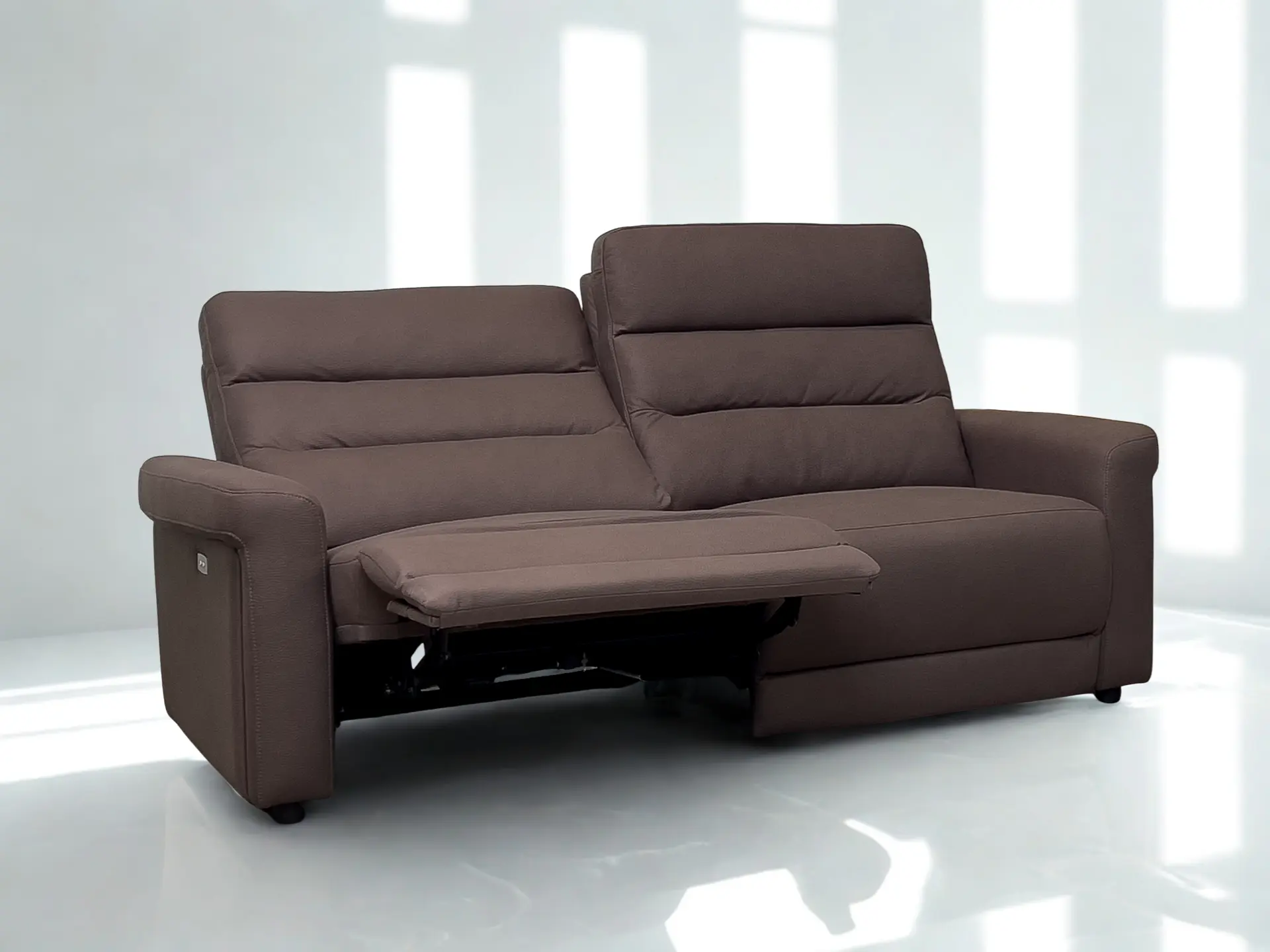 Canapé 3 places relax en tissu elephant THE Canapé 3 places relax en tissu elephant THE