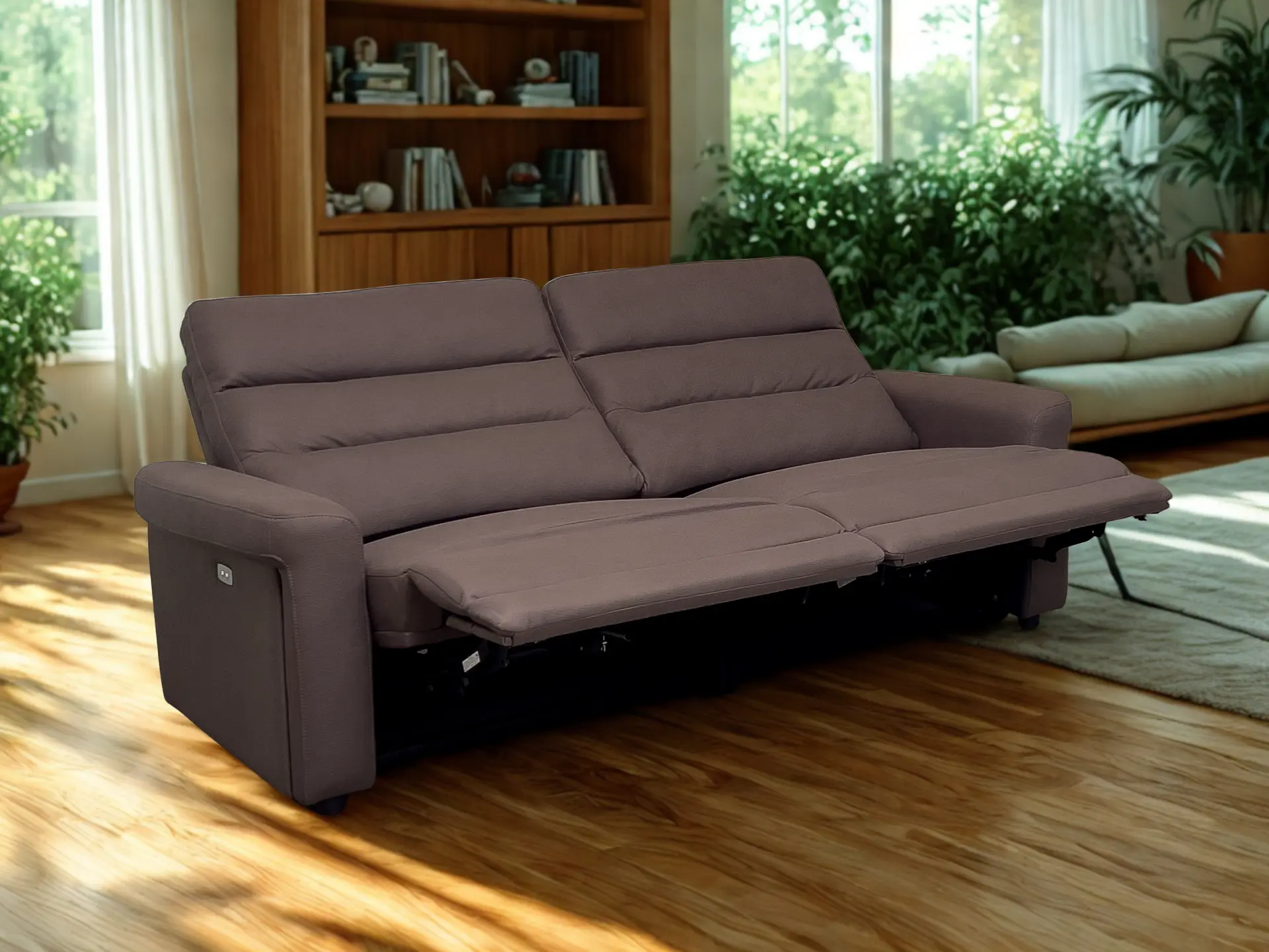 Canapé 3 places relax en tissu elephant THE Canapé 3 places relax en tissu elephant THE