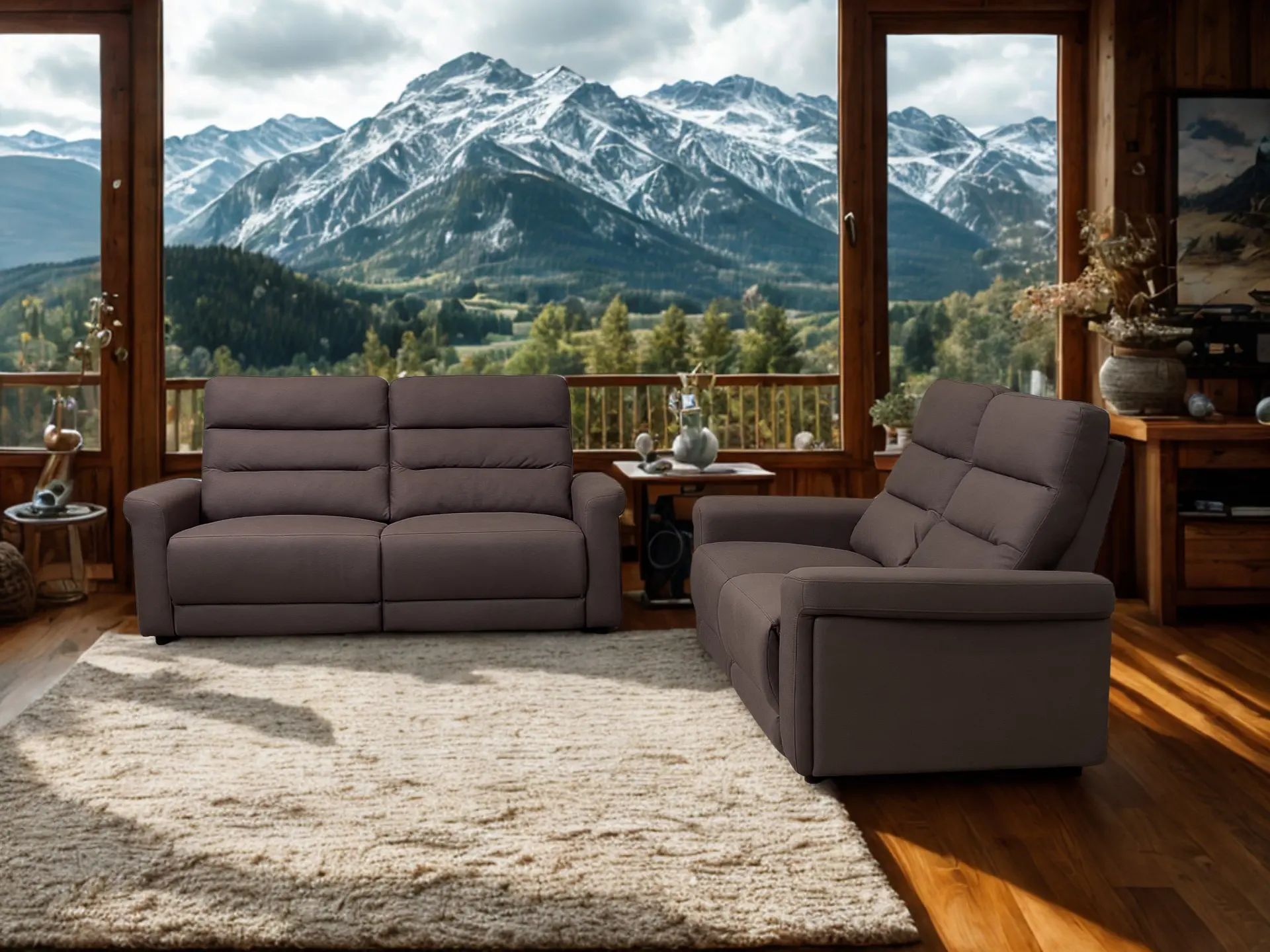 salon relax 3+2 en tissu elephant THE salon relax 3+2 en tissu elephant THE