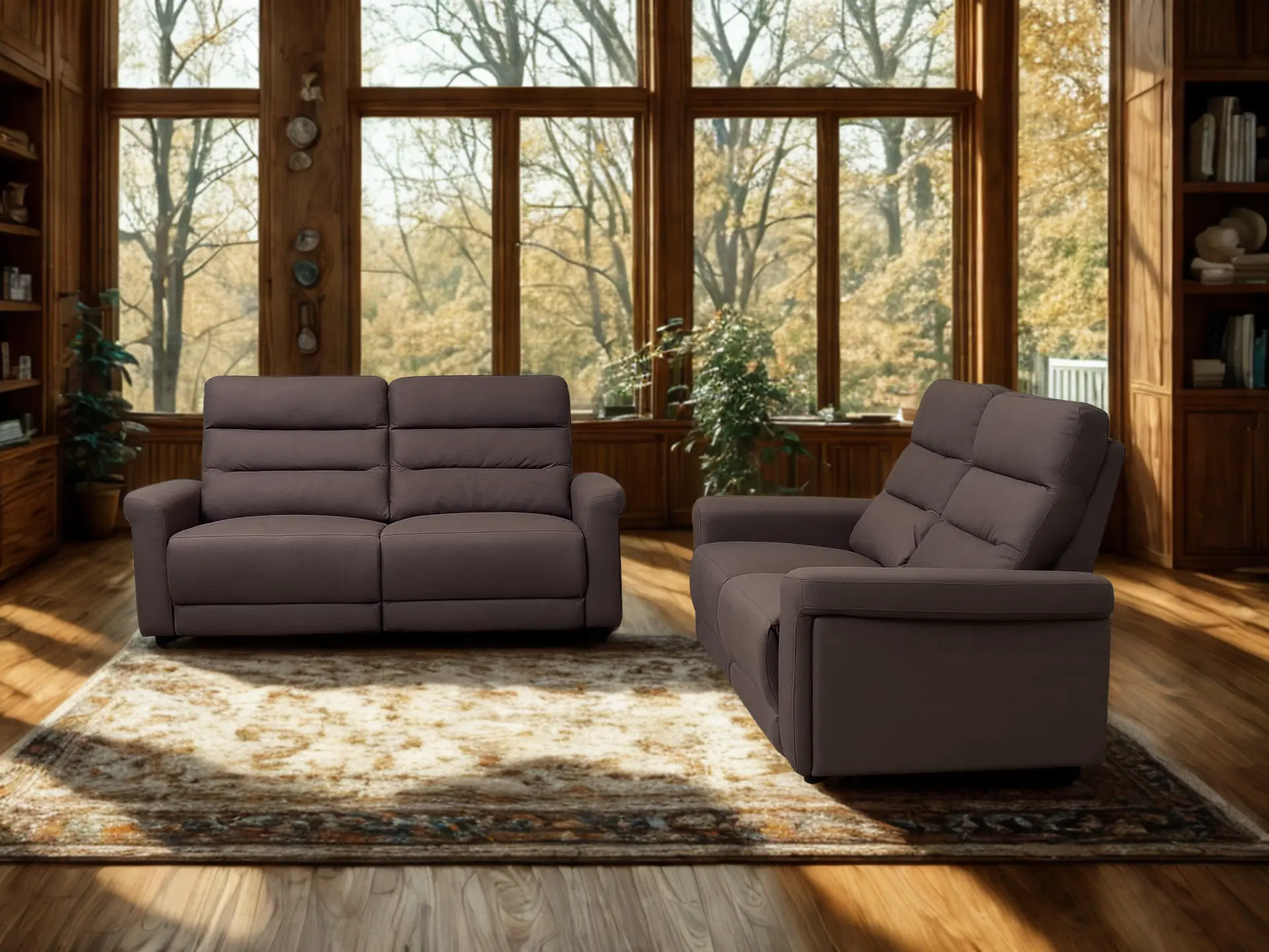 salon relax 3+2 en tissu elephant THE salon relax 3+2 en tissu elephant THE