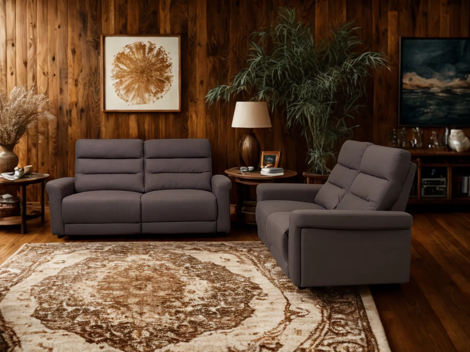 salon relax 3+2 en tissu elephant THE salon relax 3+2 en tissu elephant THE