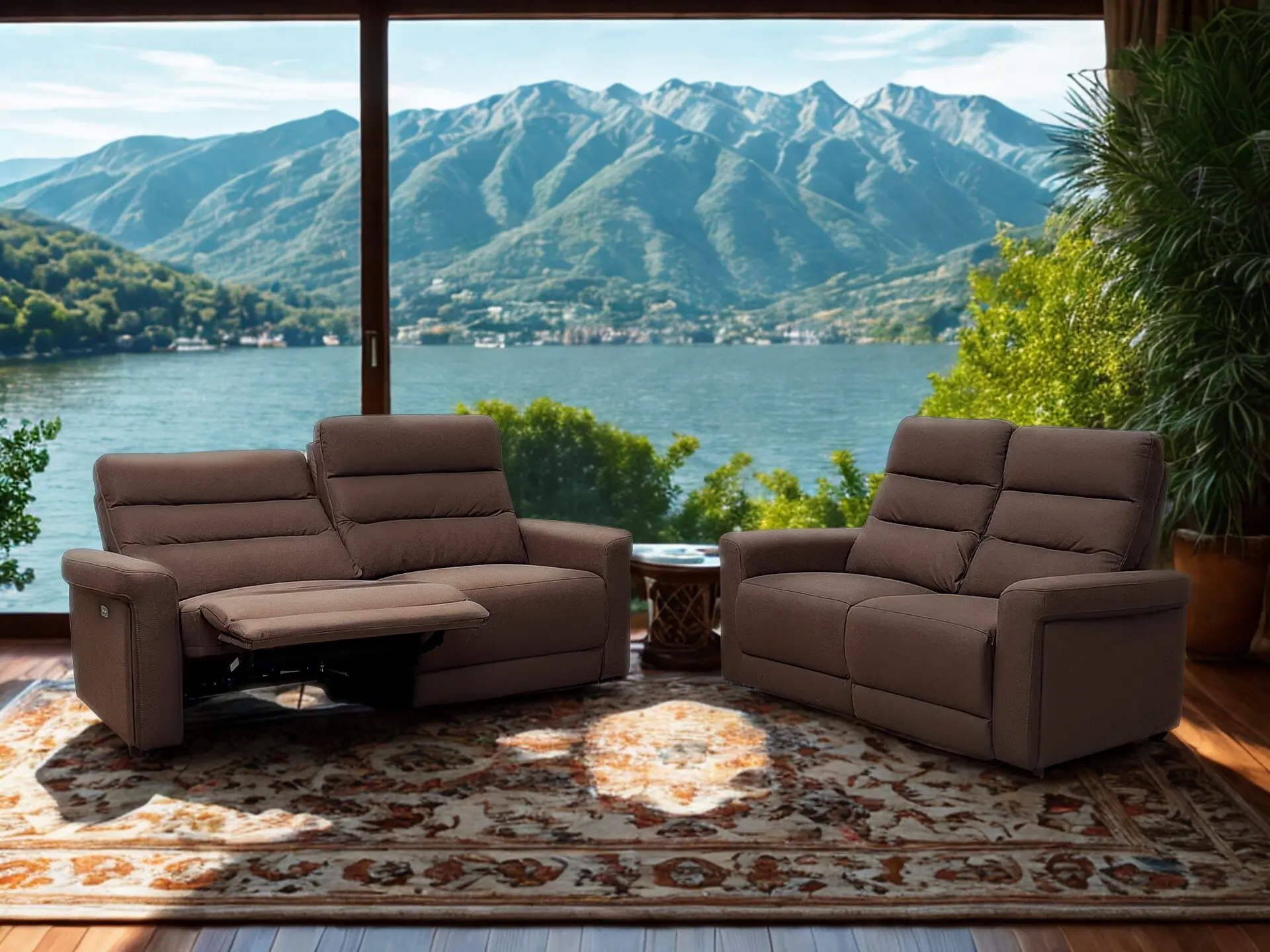 salon relax 3+2 en tissu elephant THE salon relax 3+2 en tissu elephant THE