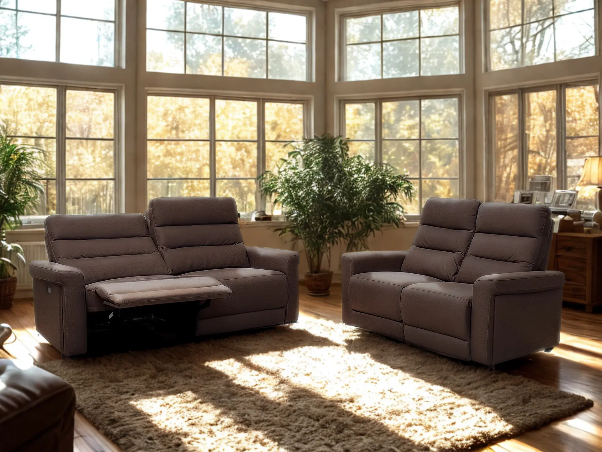 salon relax 3+2 en tissu elephant THE salon relax 3+2 en tissu elephant THE