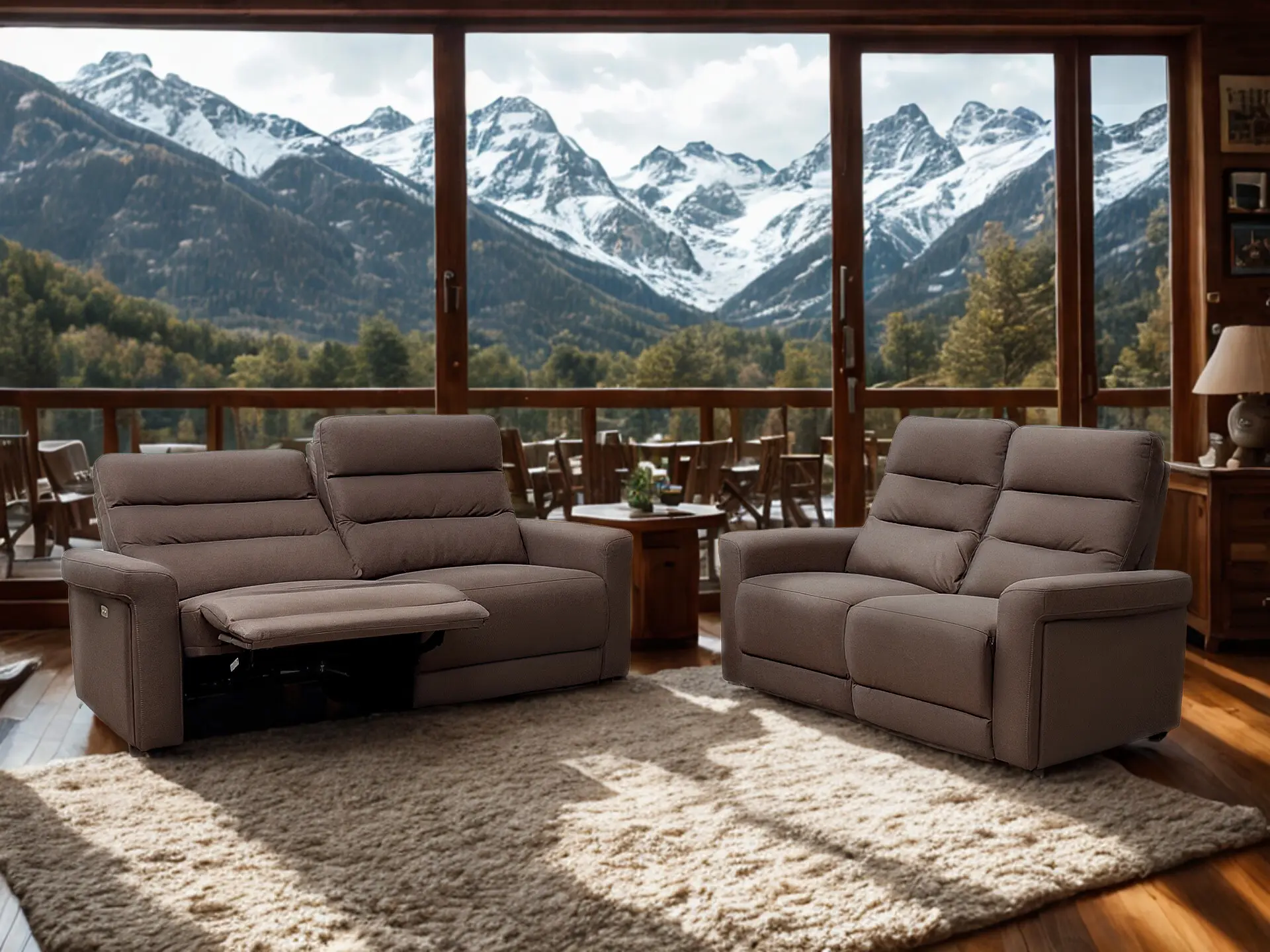 salon relax 3+2 en tissu elephant THE salon relax 3+2 en tissu elephant THE