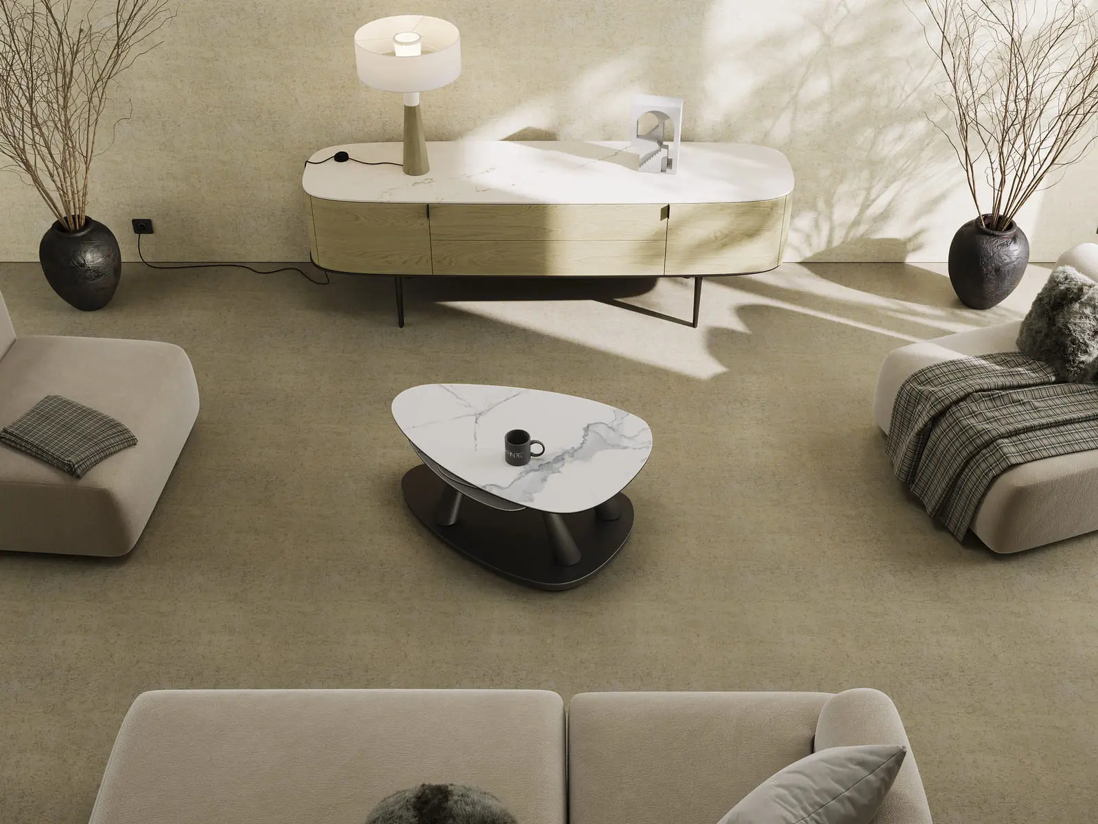 table basse en céramique camélia