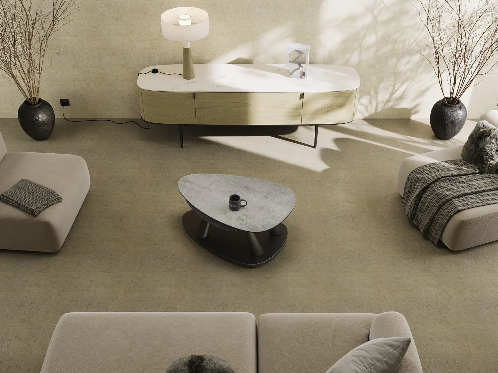 table basse en céramique camélia