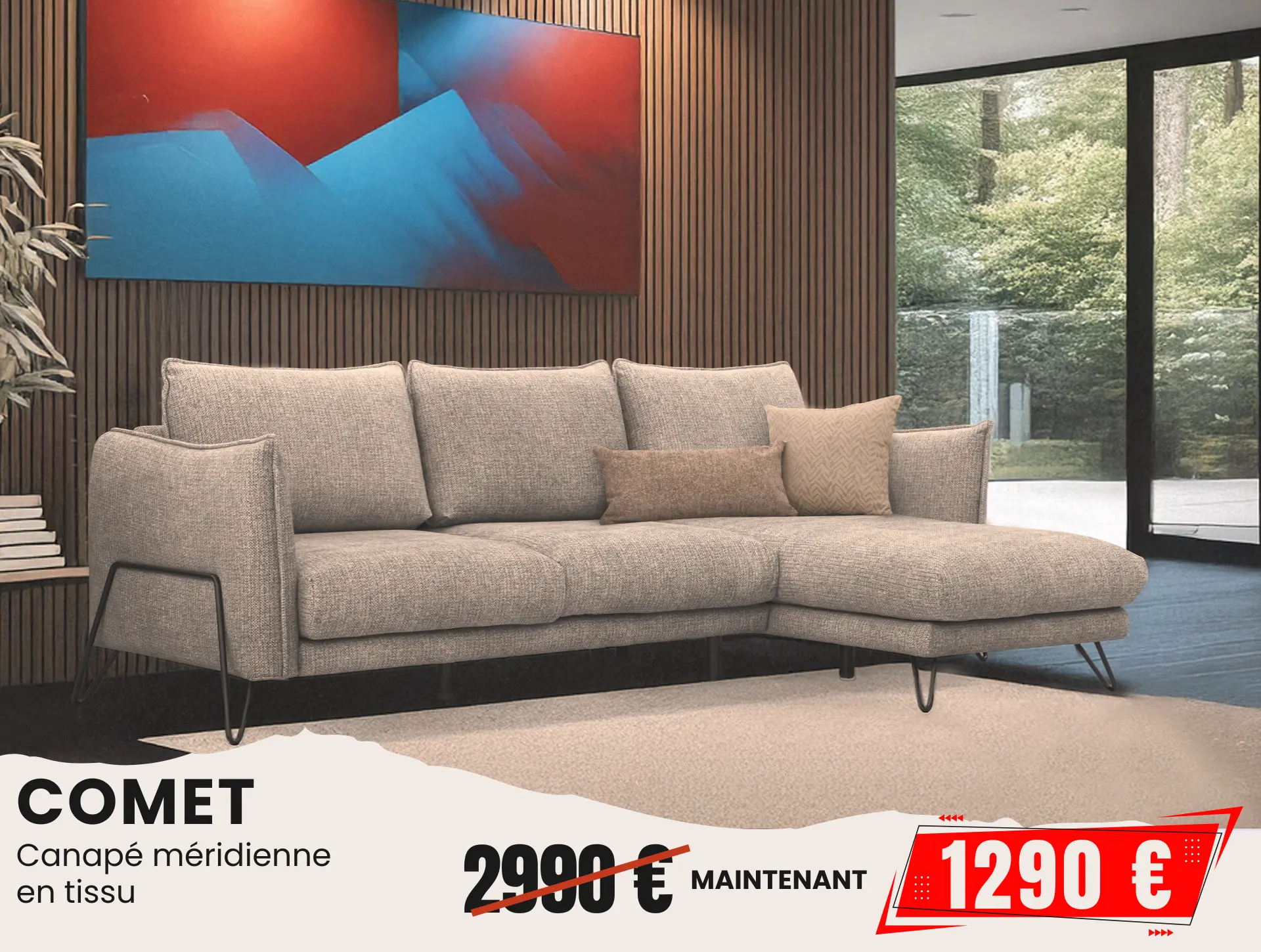 Canapé méridienne en issu Comet