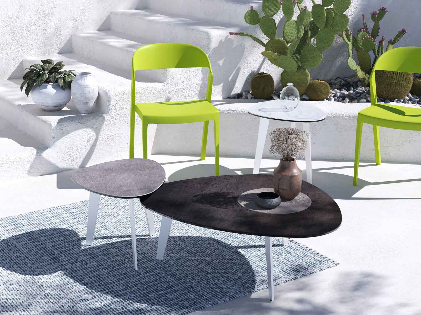 Table basse en céramique Galet