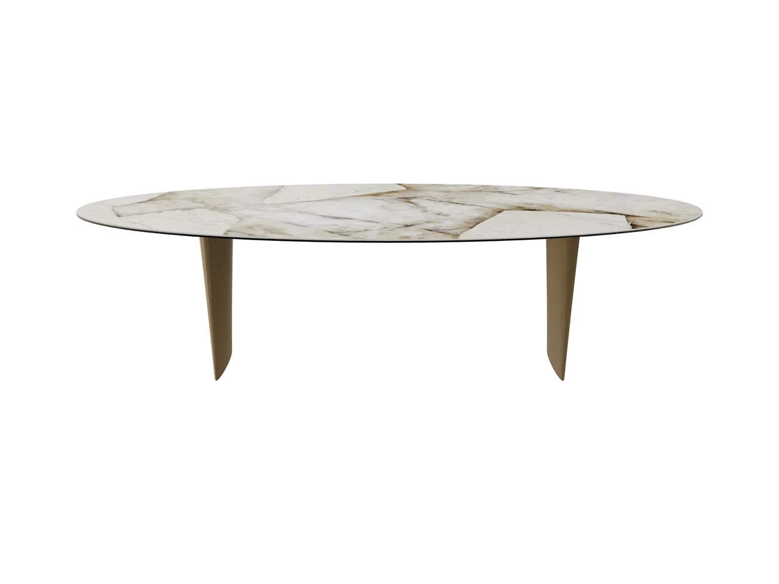 Table de repas ovale céramique marbre Goliath