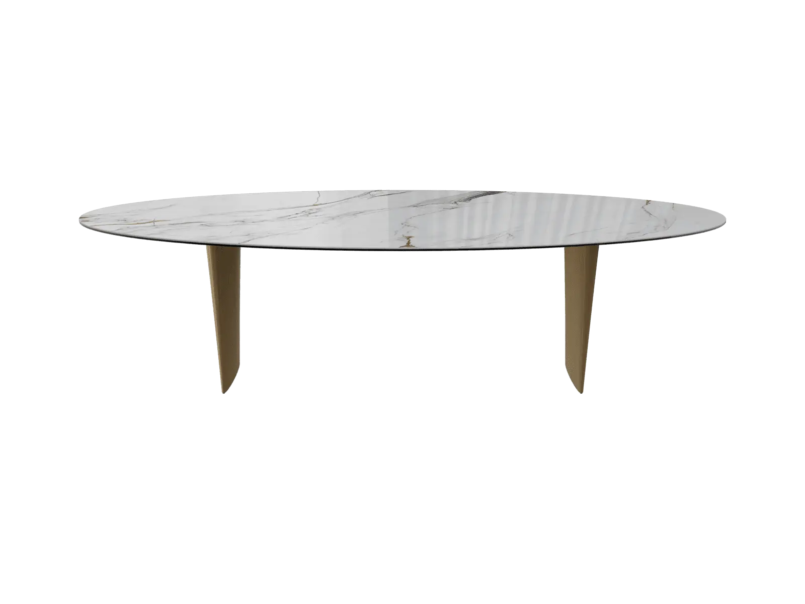 Table de repas ovale céramique marbre Goliath