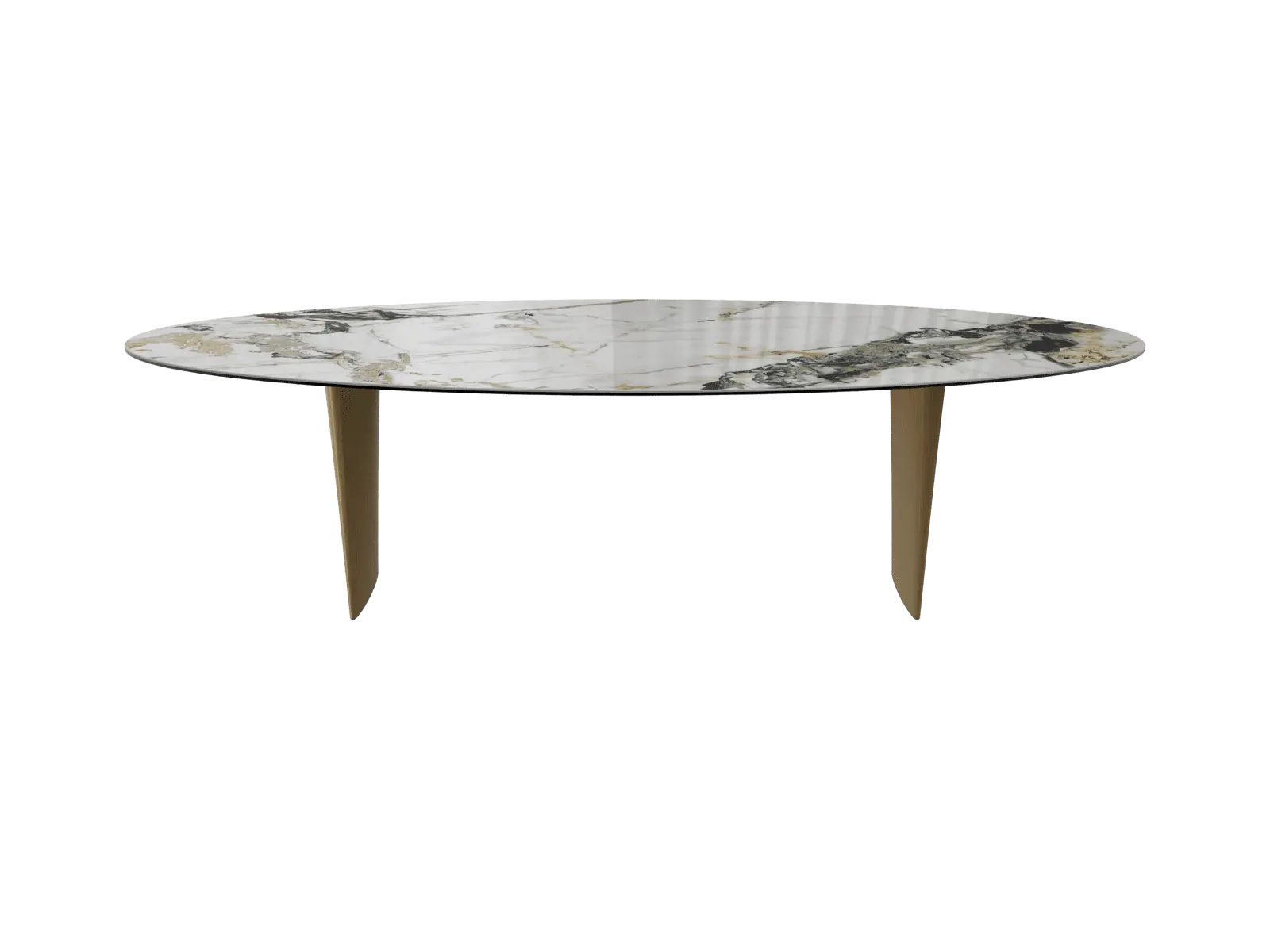 Table de repas ovale céramique marbre Goliath