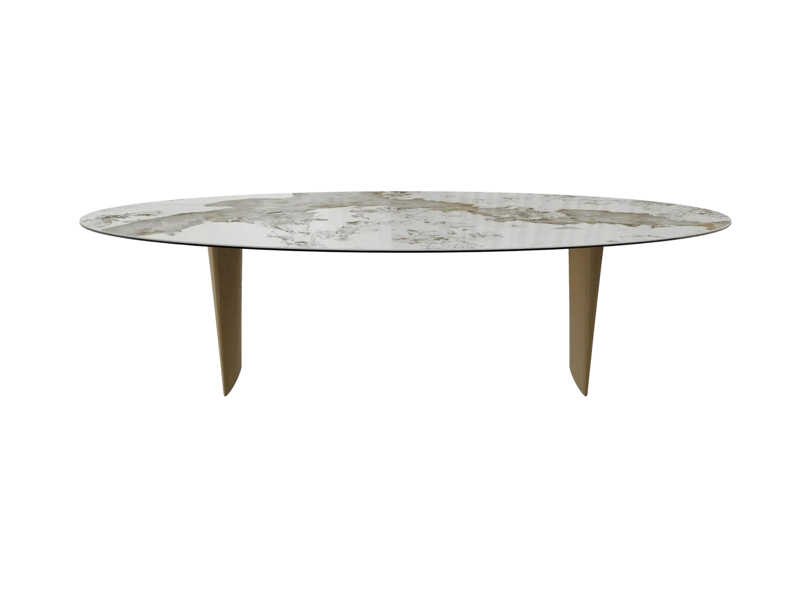 Table de repas ovale céramique marbre Goliath