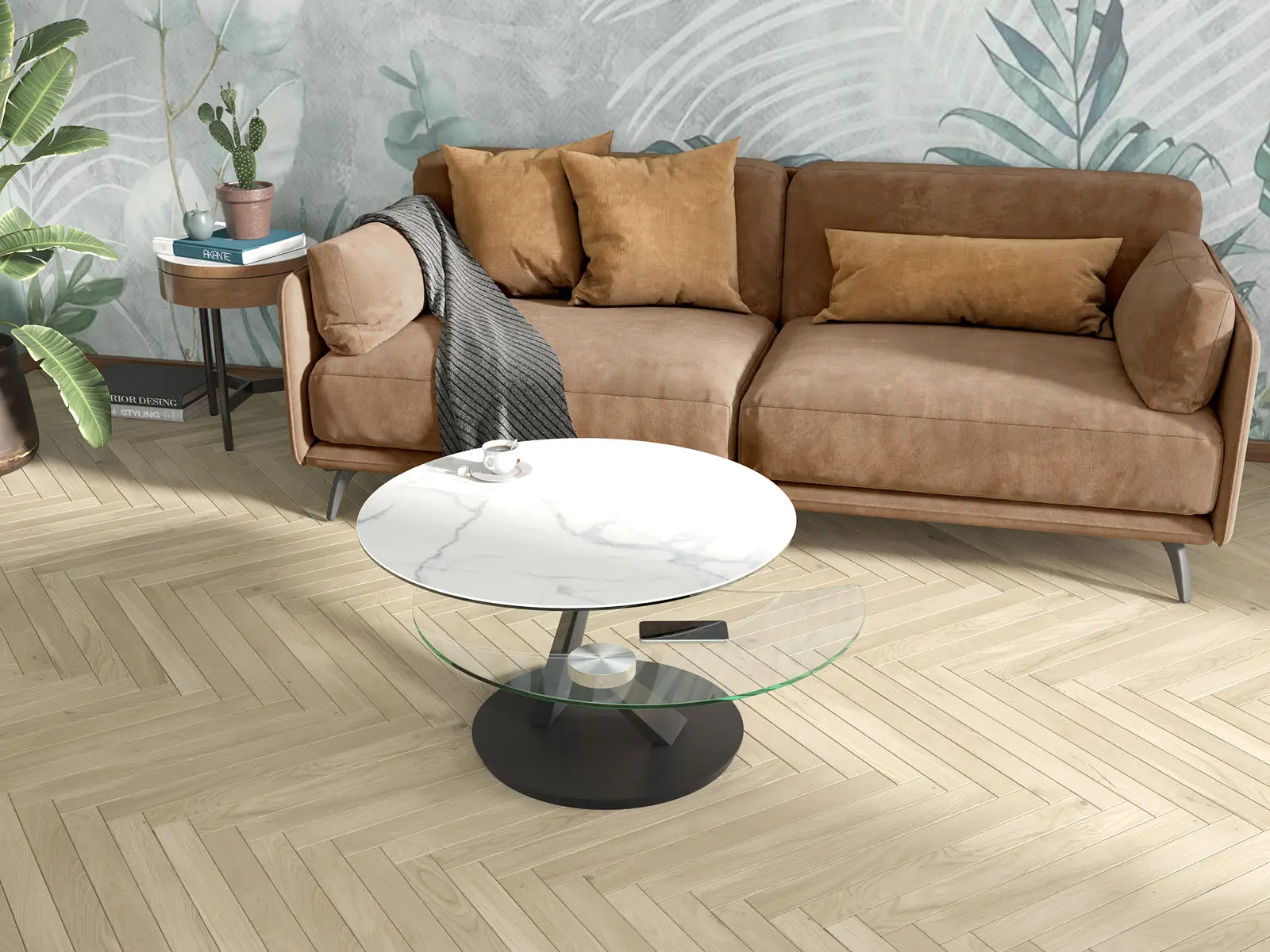Table basse extenssible en céramique