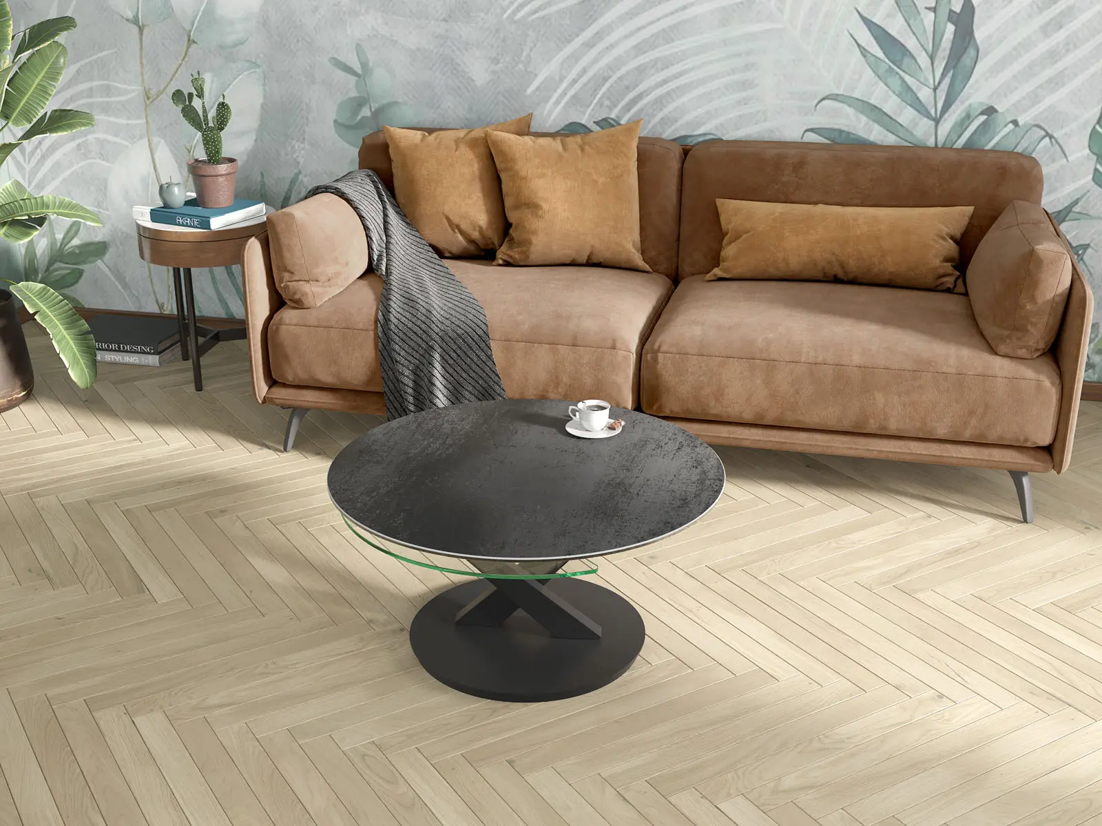Table basse extenssible en céramique