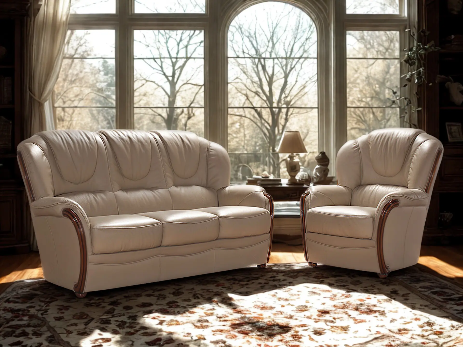 Salon stylisé classique fine boisrie Décosalon Fléron