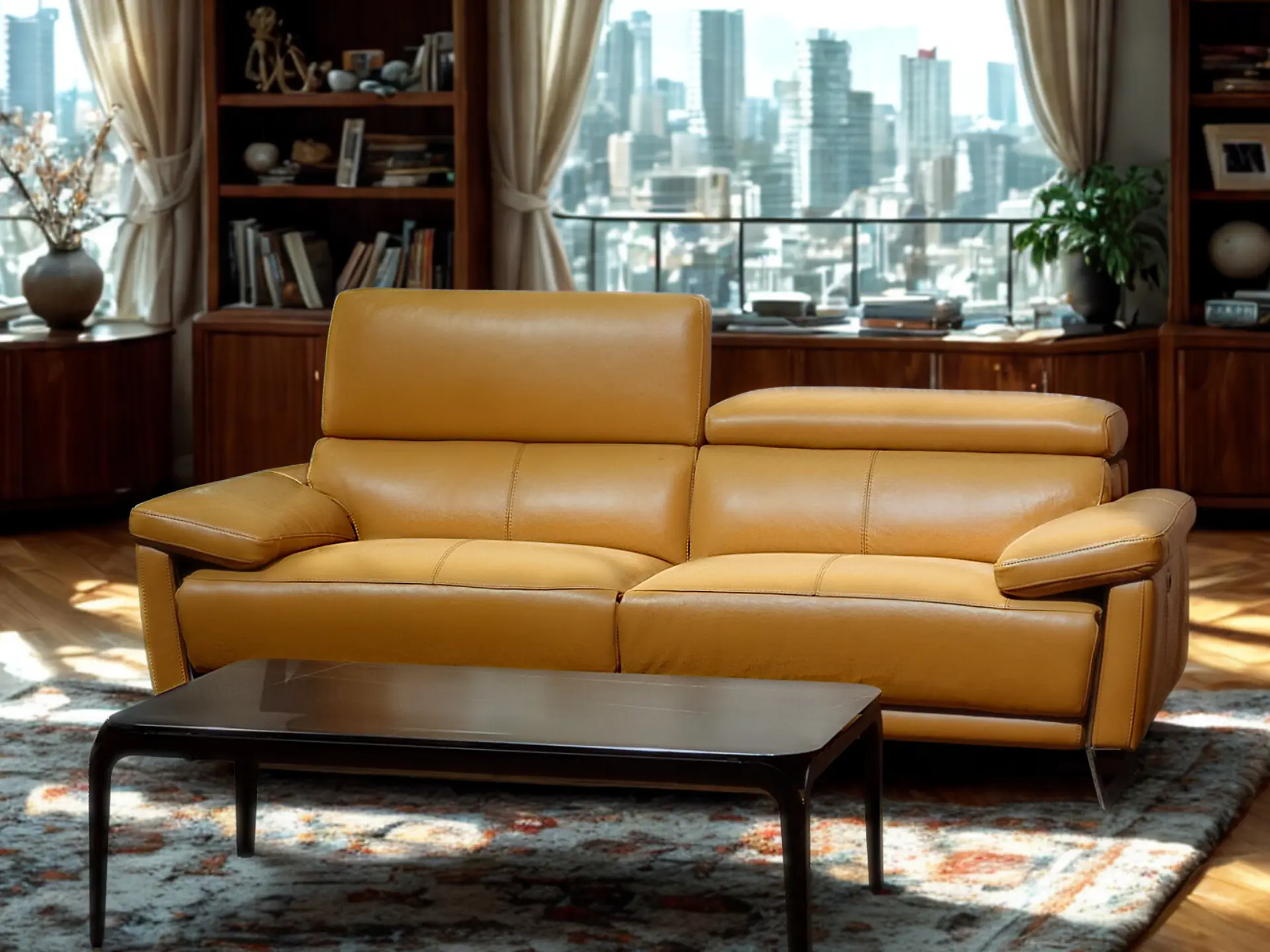 Canapé cuir Ruben Canapé contemorain cuir ble relax Décosalon