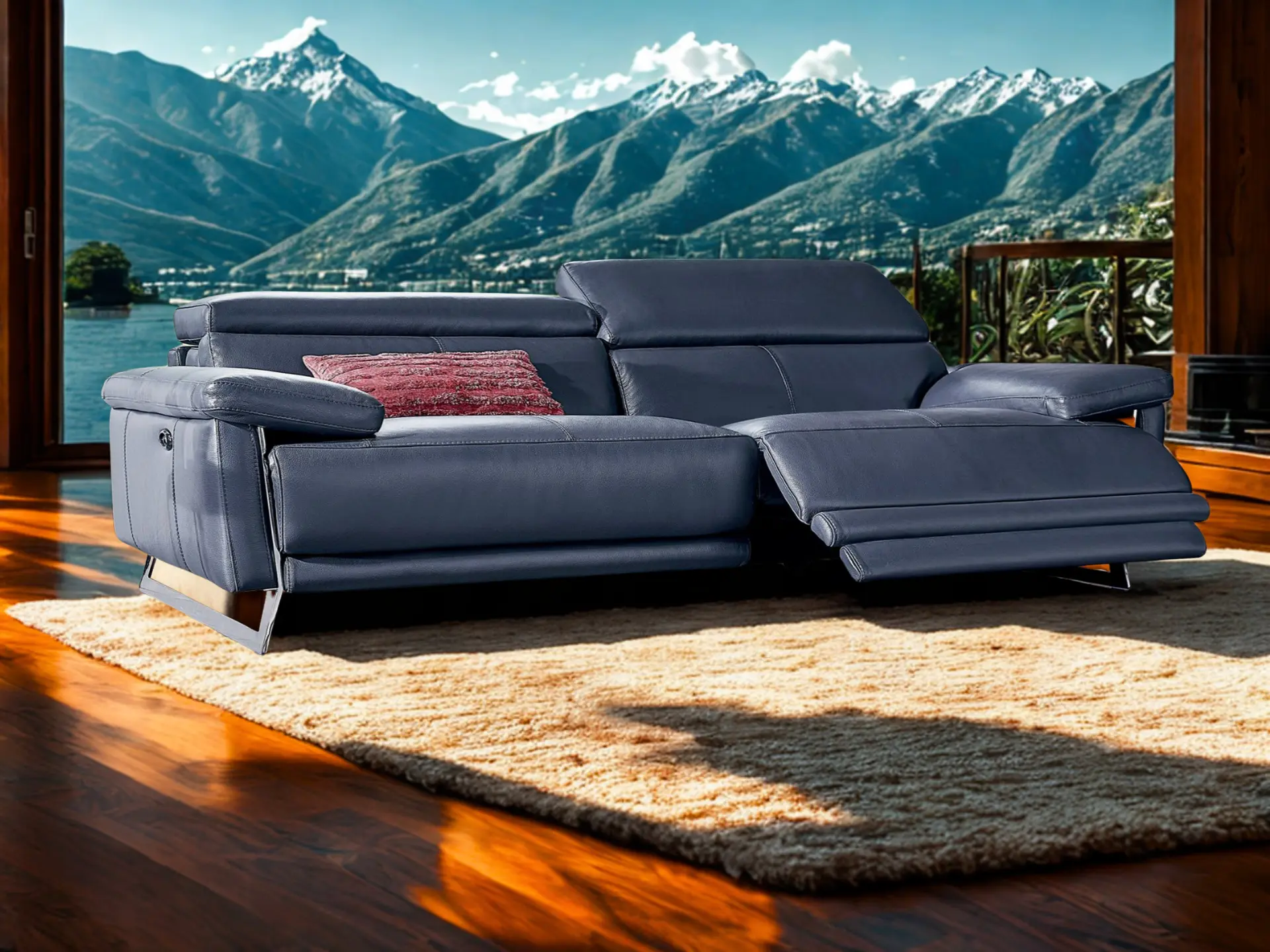 Canapé cuir Ruben Canapé contemorain cuir ble relax Décosalon