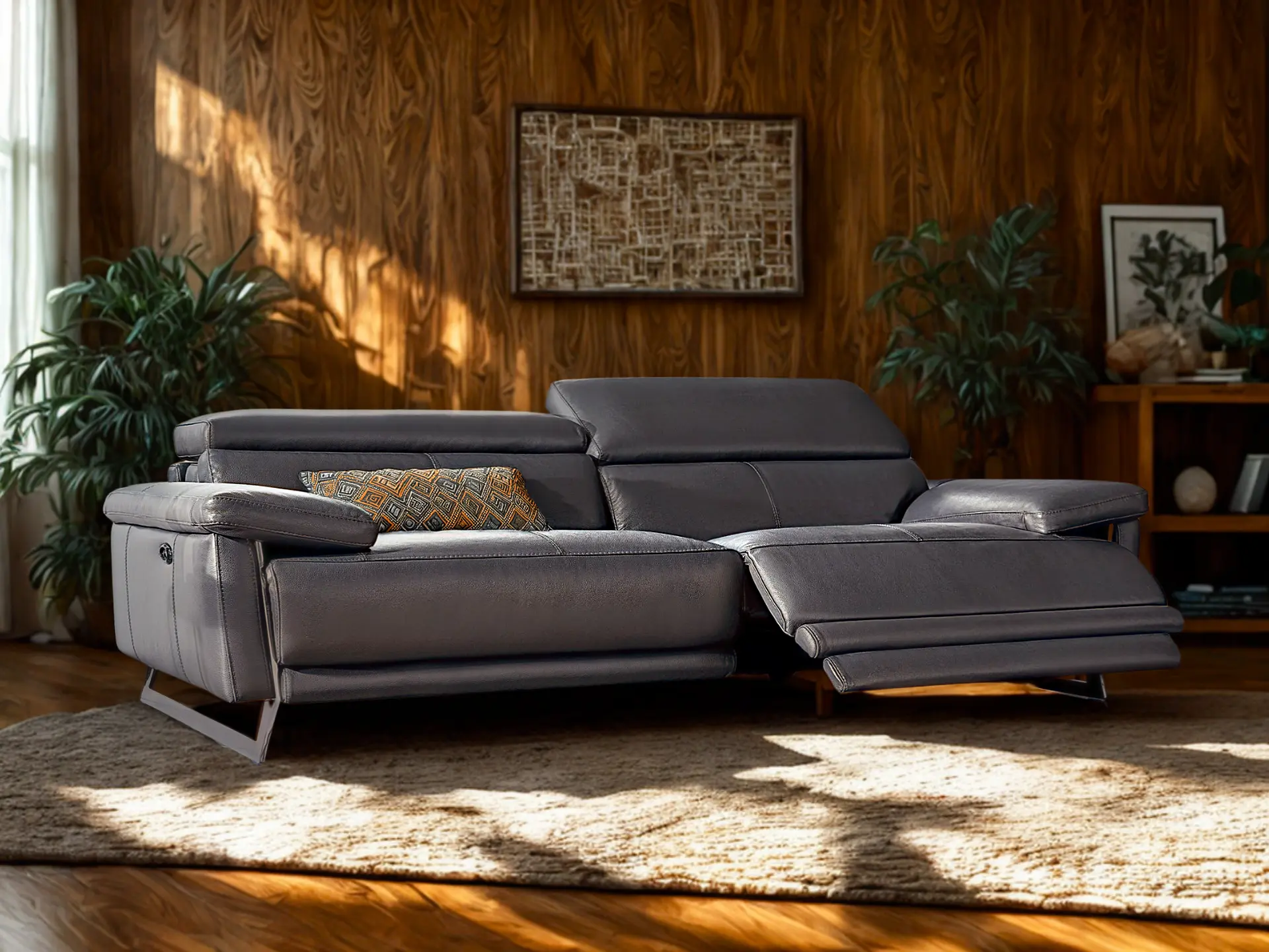 Canapé cuir Ruben Canapé contemorain cuir ble relax Décosalon