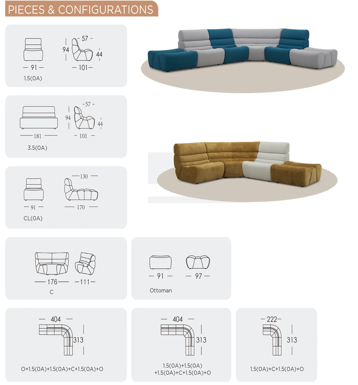 dimensions mango Dimensions canapé Mango
