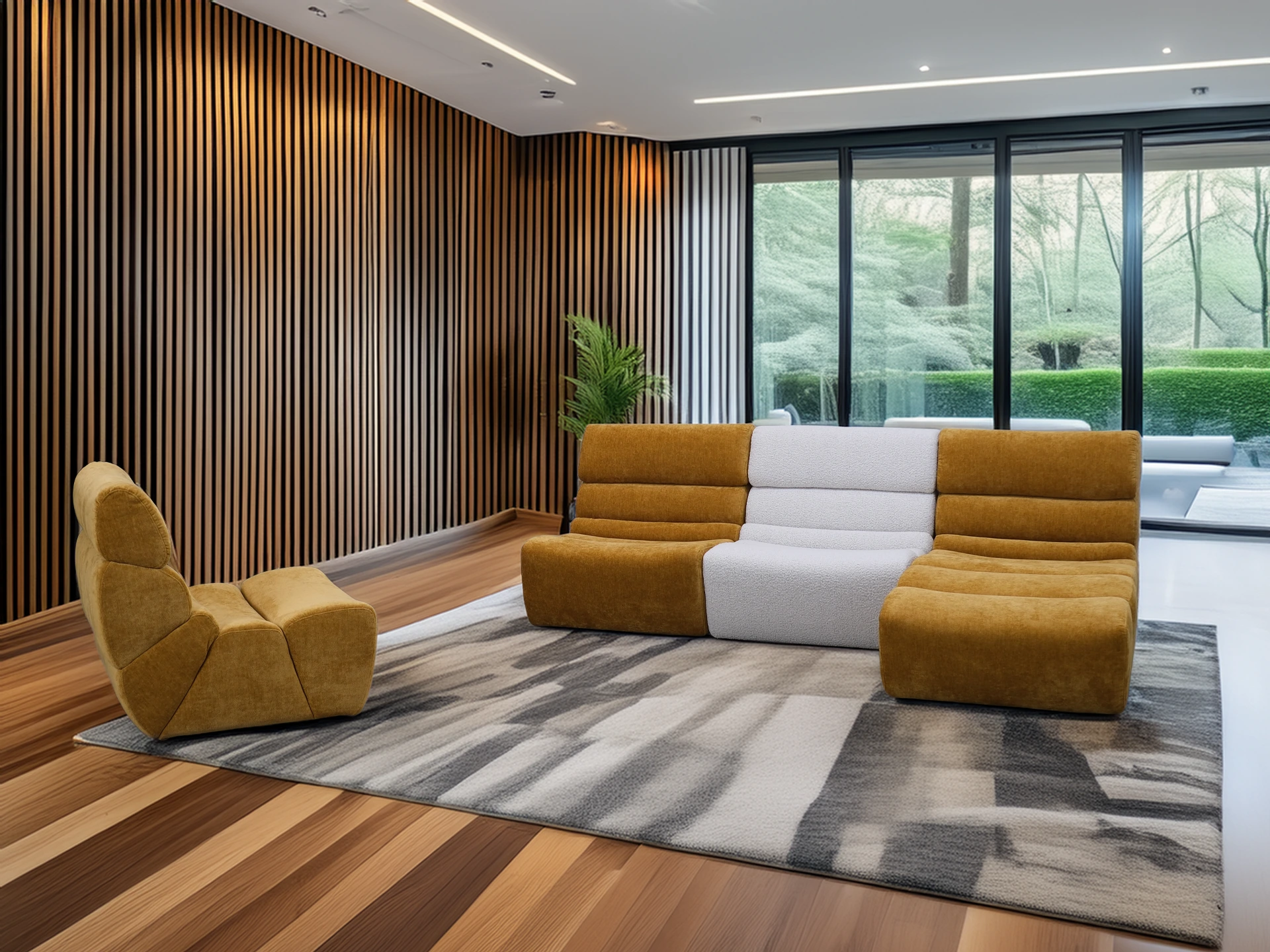 Canapé ergonomique en tissu