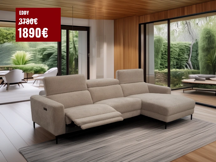 Canapé méridienne Eddy en stock