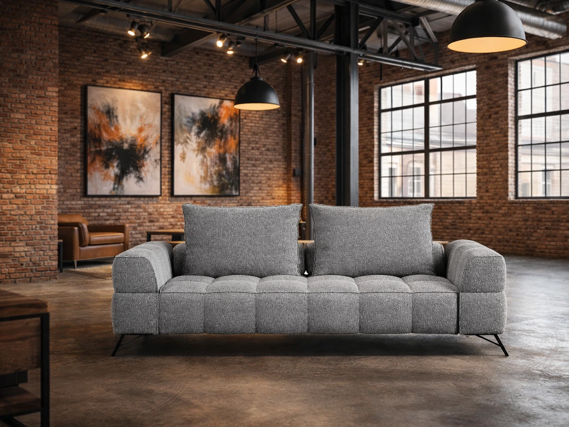 canapé 3 place contemporain en tissu décosalon