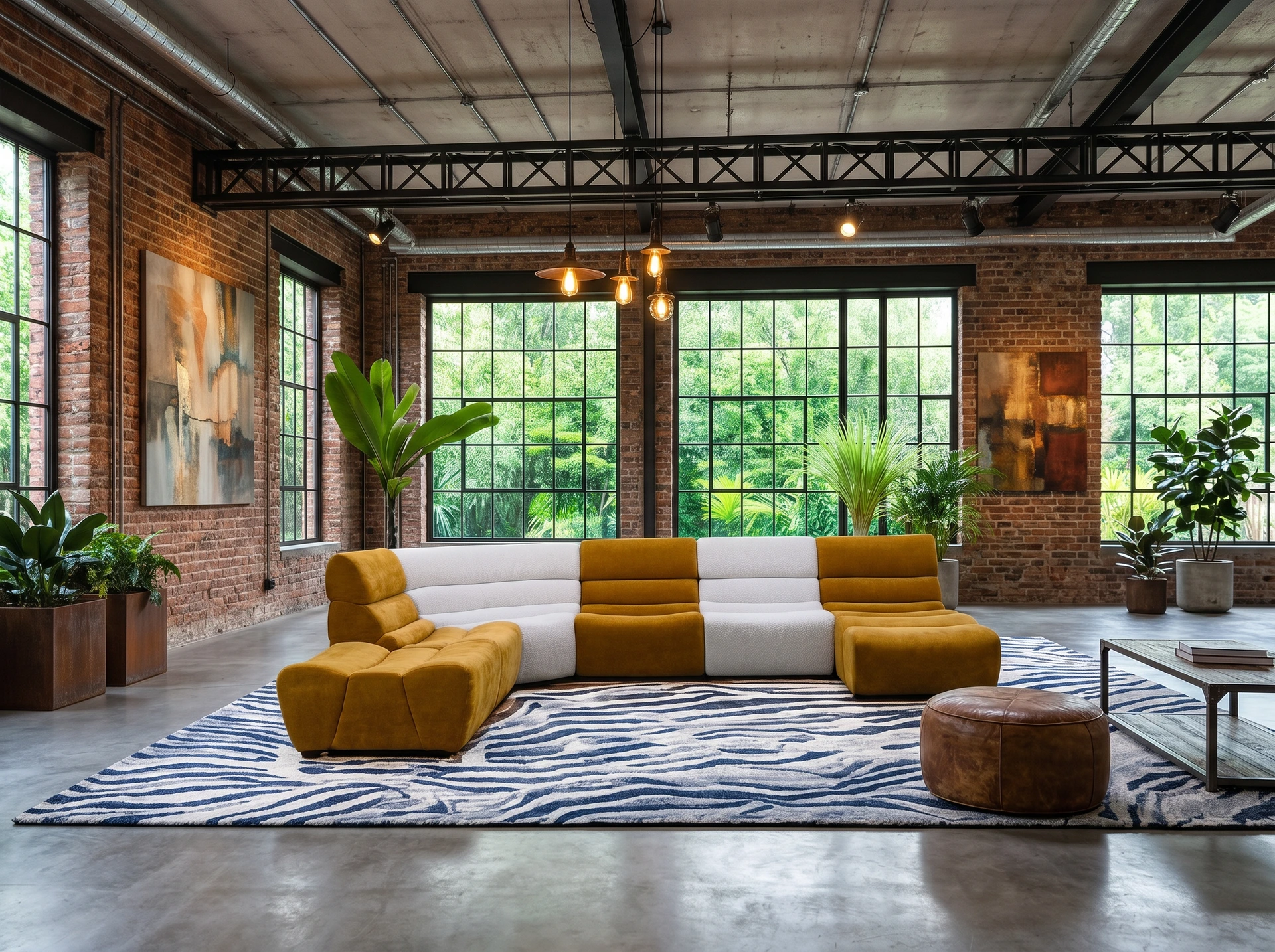 Canapé modulaire en tissu