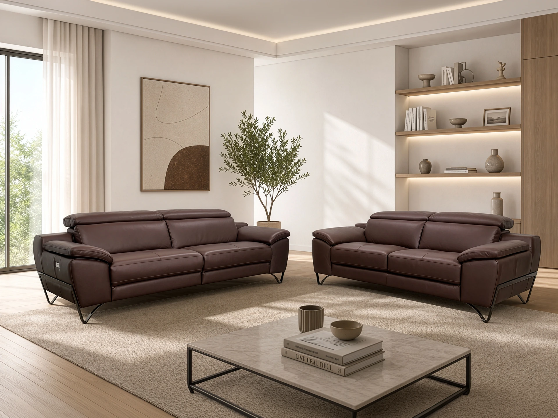 salon 3+2 contemporain haut de gamme