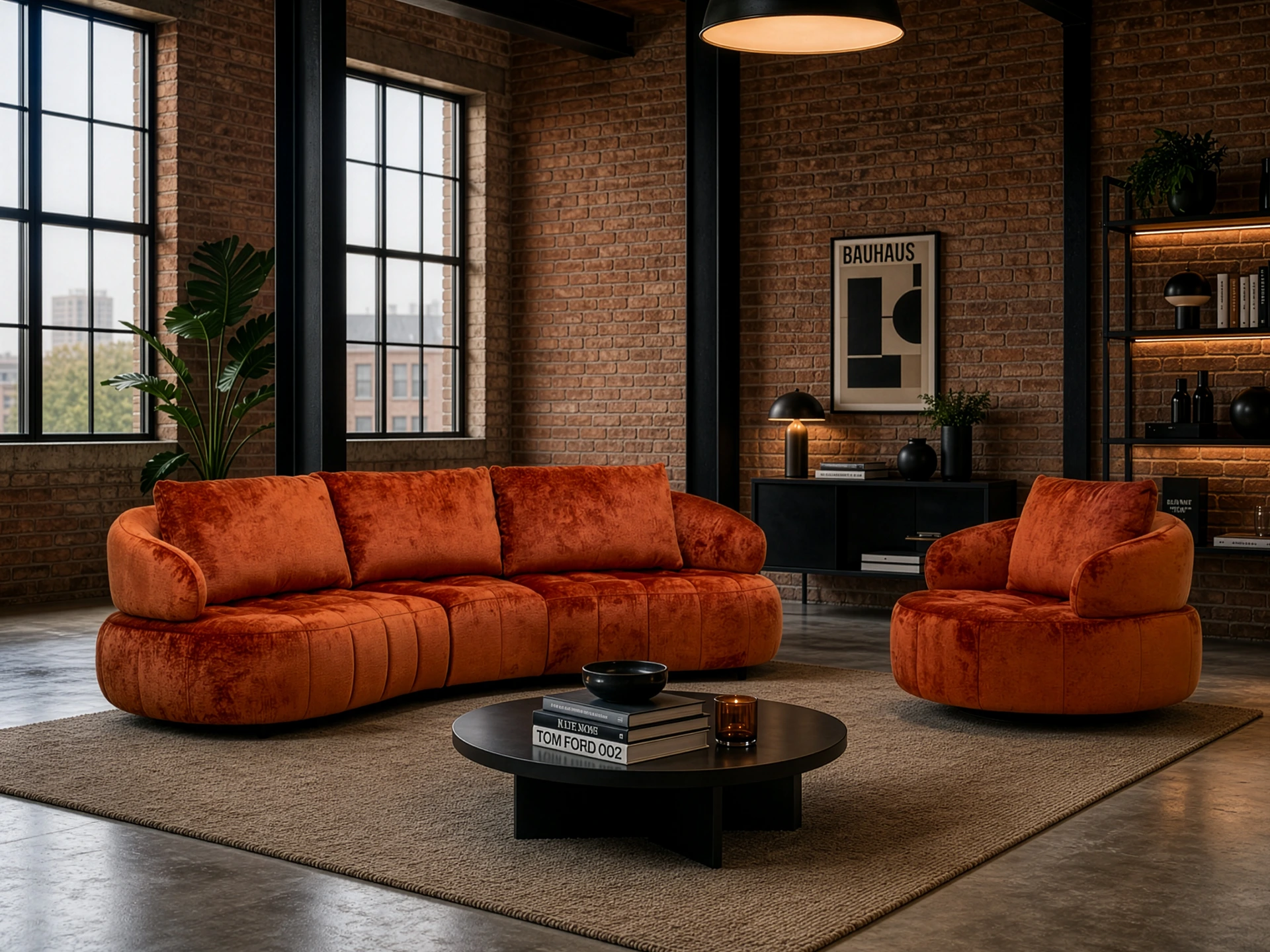 canapé cosy décor industriel