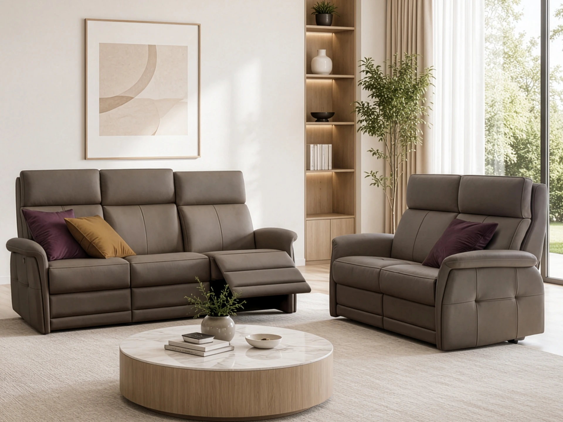 salon 3+2 en cuir