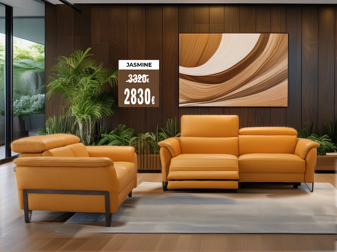 salon contemporain jaune ambiance cozy