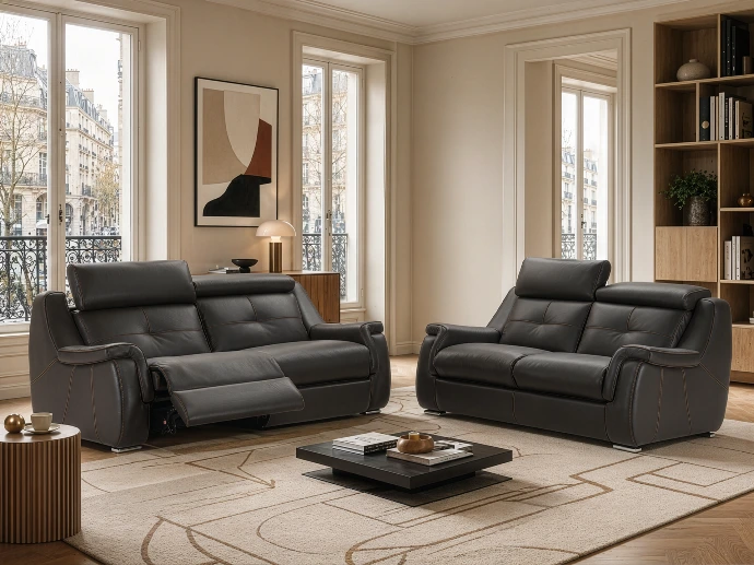 Rocky salon cuir chez Décosalon