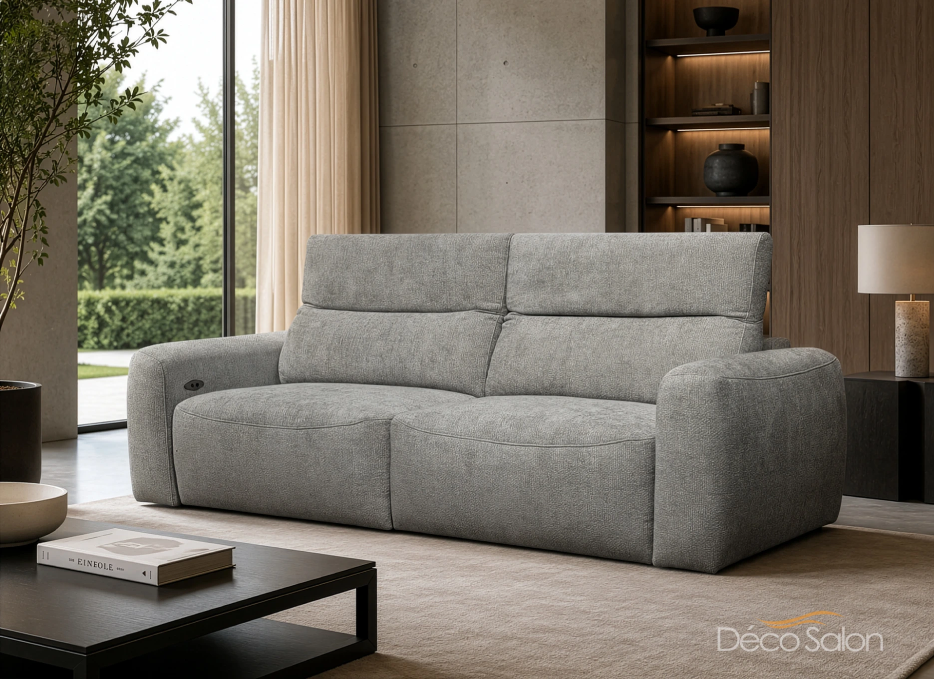 Canapé contemporain en tissu