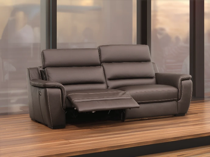 Canapé de relaxation cuir brun