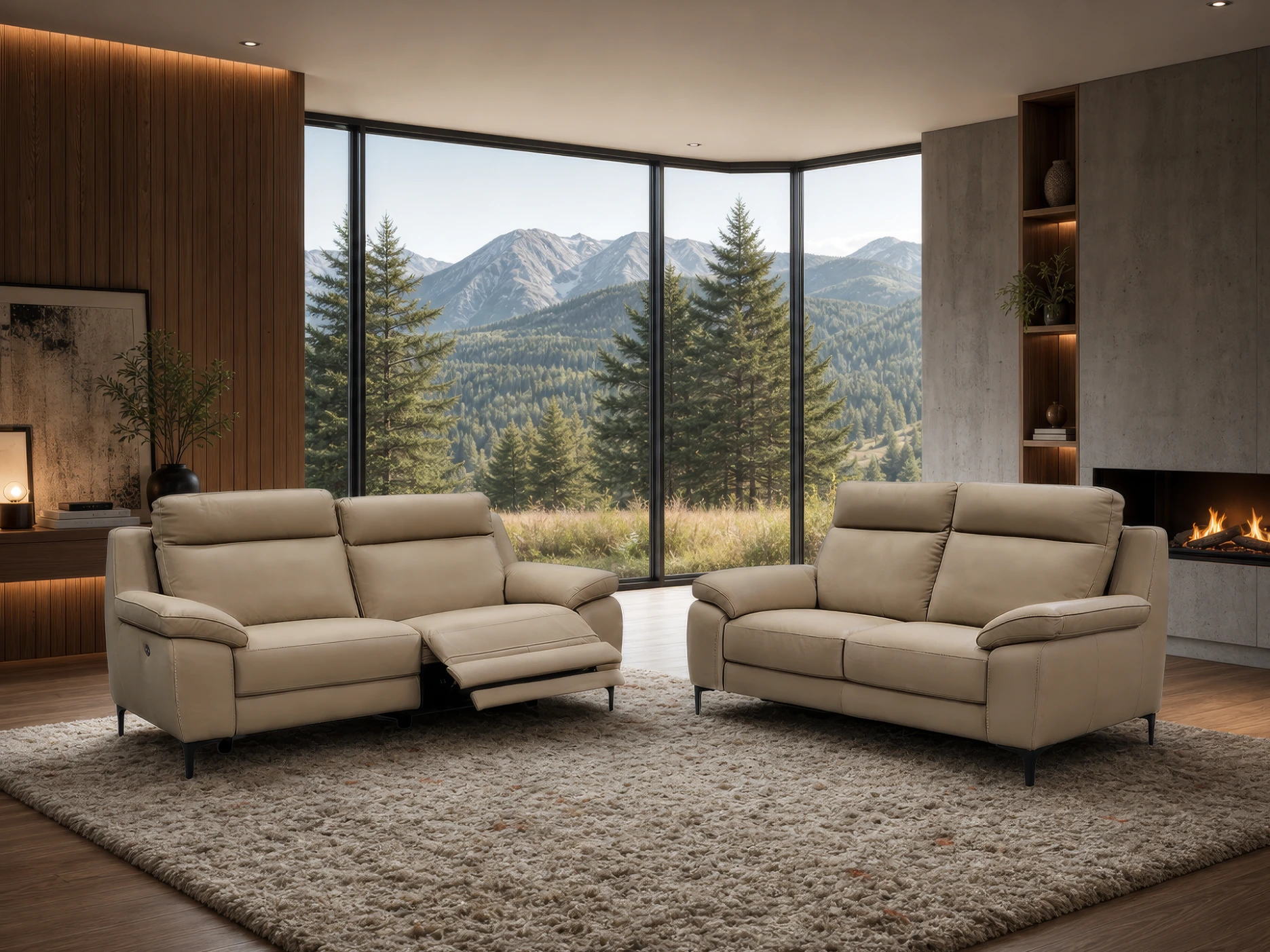 Bomba salon 3+2 cuir