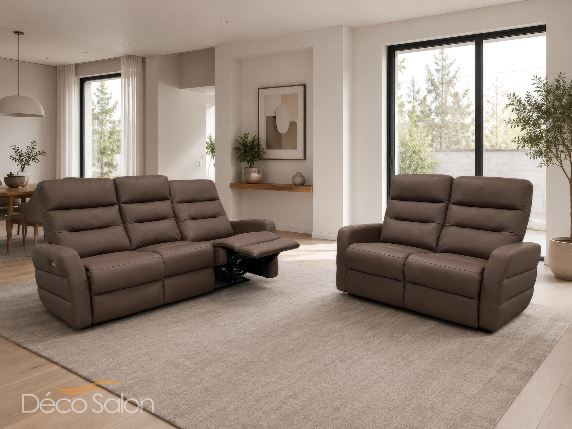 salon 3+2 tissu 2 relax électrique kyra
