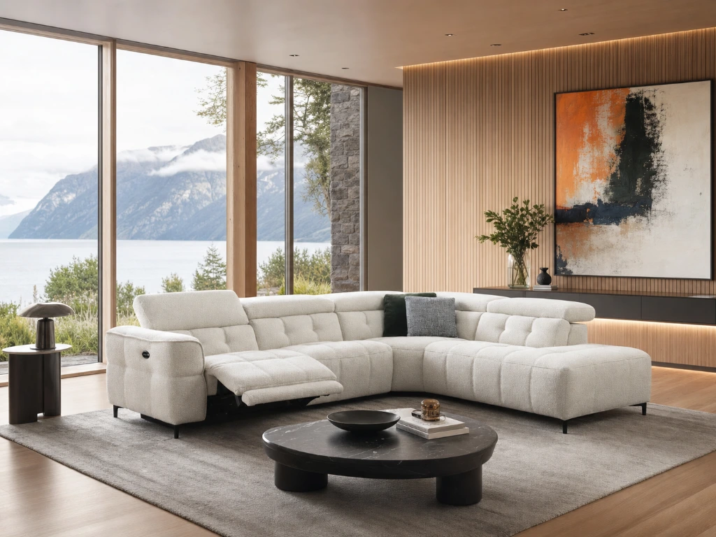 salonnangle contemporain en tissu decosalon