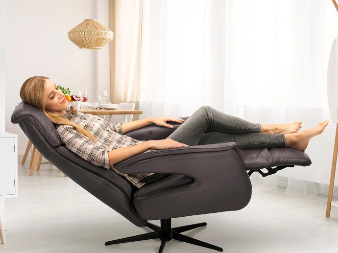 Fauteuil relax en cuir