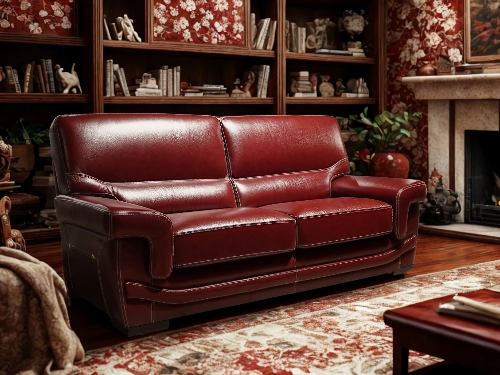 Divan en cuir de buffle chez Decosalon