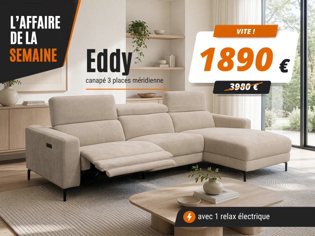 Canapé méridienne avec relax en promo