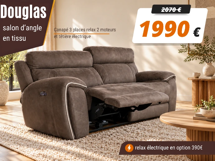 canapé deux places de relaxation confortable en promo