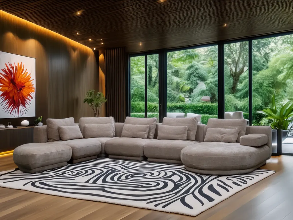 Canapé d'angle modulable Seven : design bas, confort plumes & configurations libres