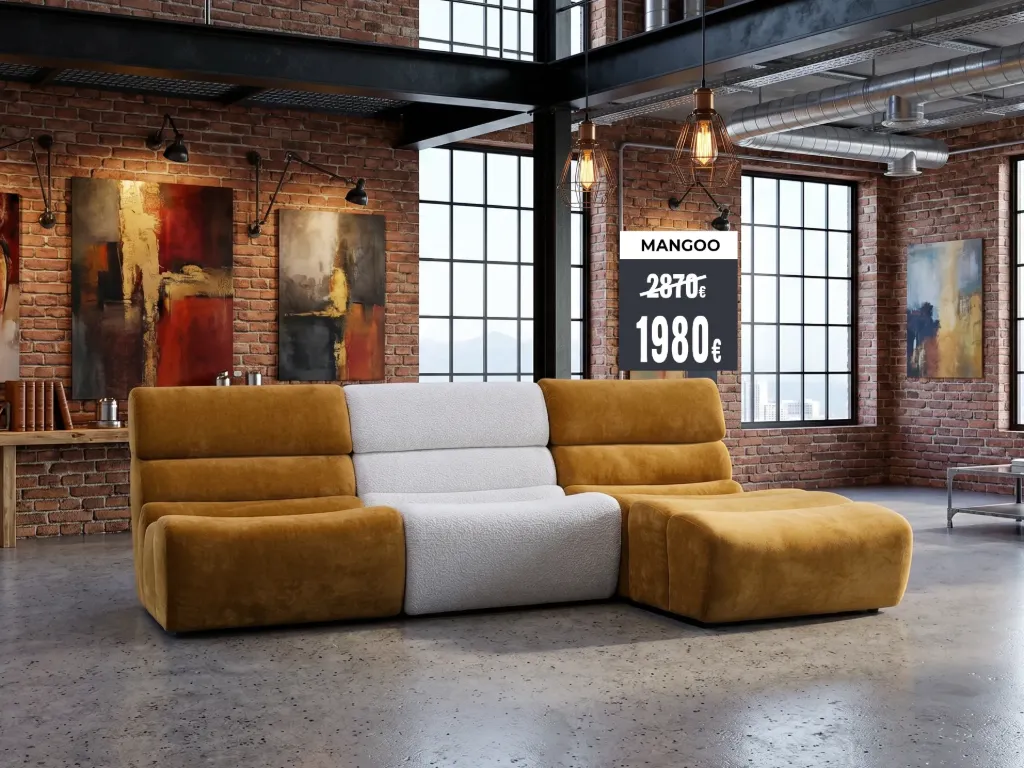 Canapé d'angle modulable Mango 