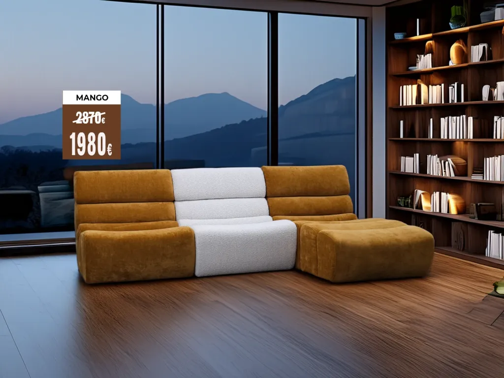 Canapé d'angle modulable Mango 