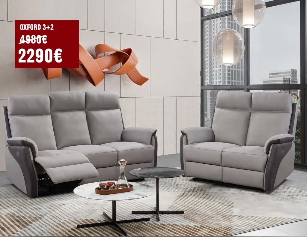 salon relax en tissu OXFORD 3+2
