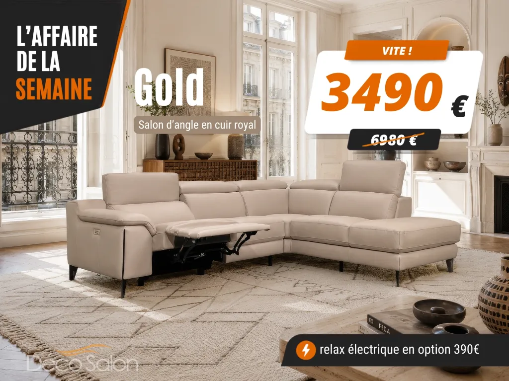 Salon d'angle Gold