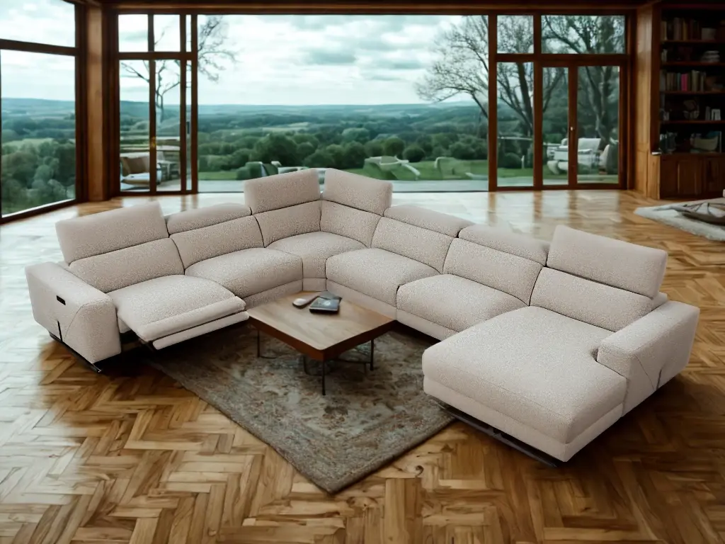 Salon d'angle en tissu ELITE