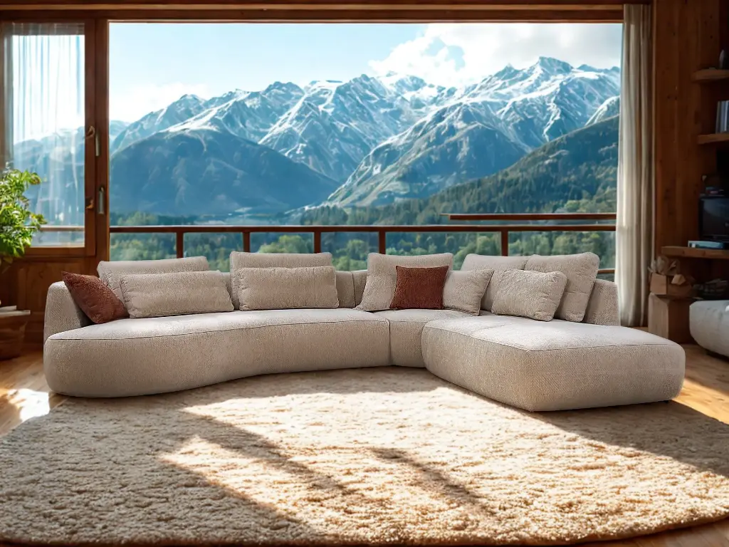 Canapé d'angle contemporain Volga